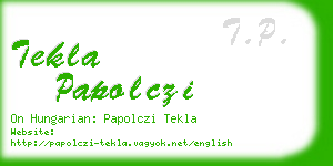 tekla papolczi business card